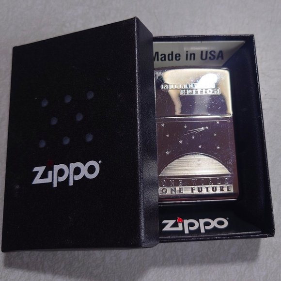 VINTAGE ZIPPO - One World One Future - Millennium Edition 1999 - Picture 3 of 3